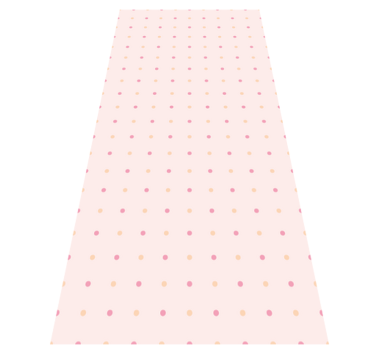 Dots rosa rosor vinylmatta sovrum - Tenstickers