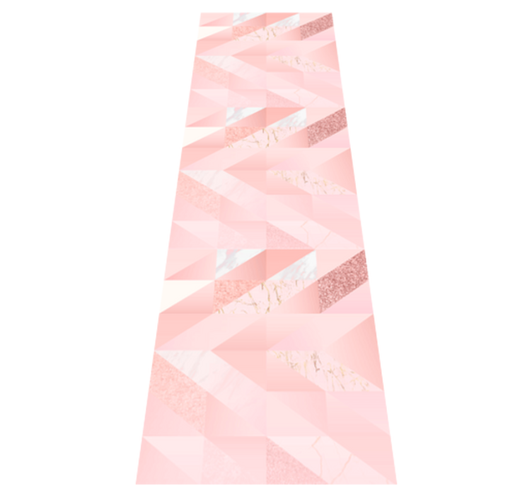 Vinylmatta sovrum med gullig rosa geometrisk bakgrund - Tenstickers