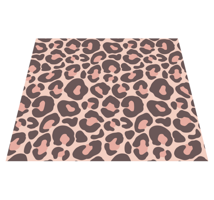 Vinylmatta sovrum i rosa leopardmönster - Tenstickers