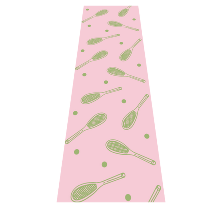 Vinylmatta sovrum sömlösa tennisrackets design - Tenstickers