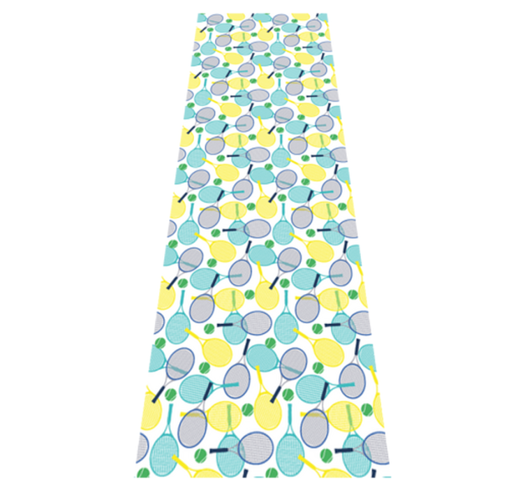 Vinylmatta sovrum färgglada racketmönster - Tenstickers