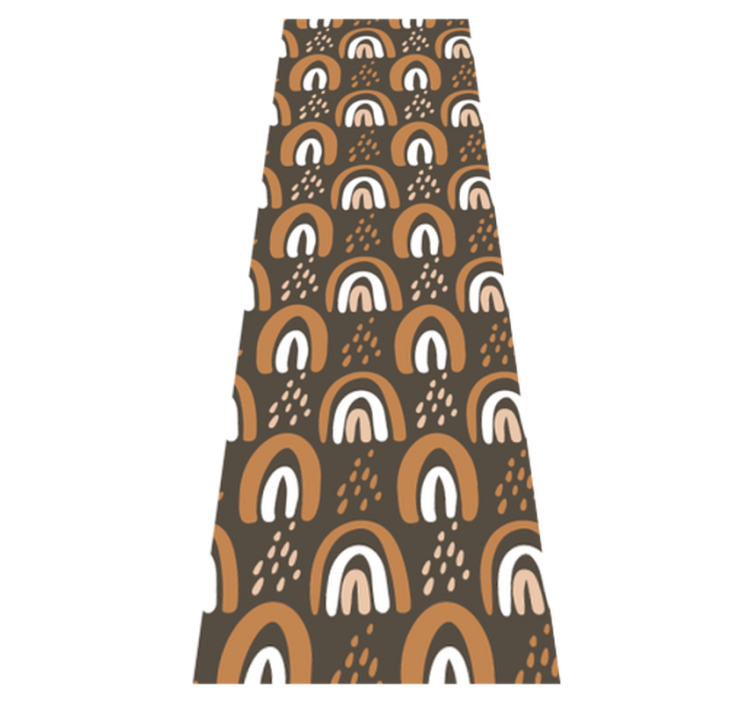 Vinylmatta sovrum regnbågar med droppar och regn - Tenstickers