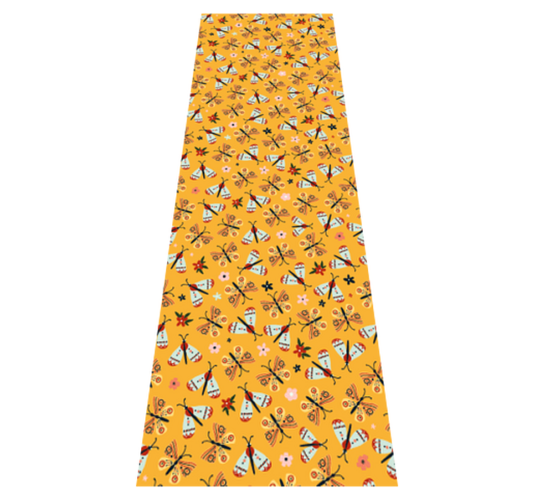 Vinylmatta sovrum handritade fjärilar - Tenstickers