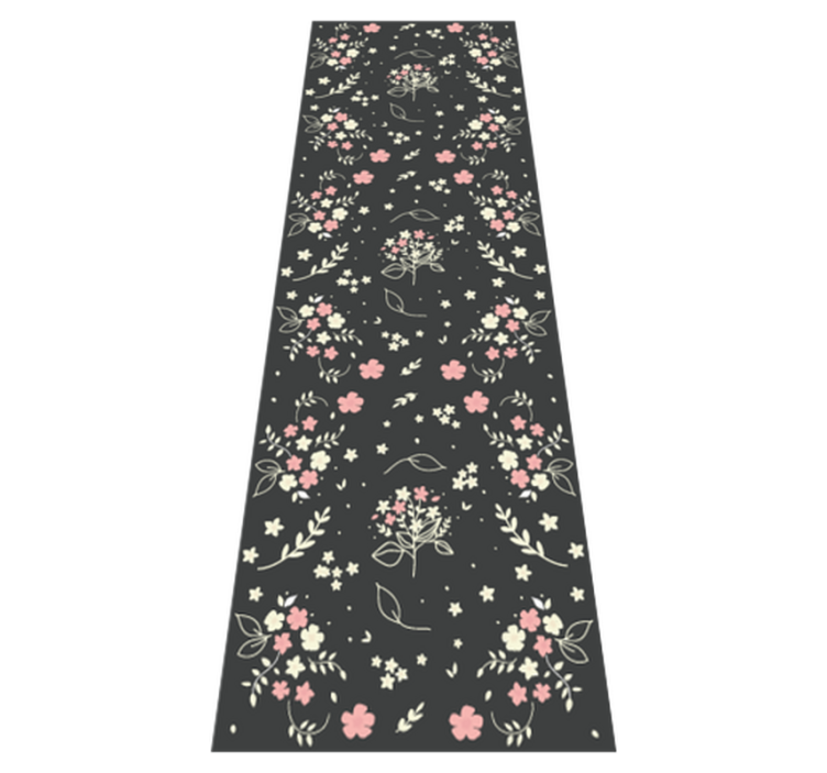 Vinylmatta sovrum grå bakgrund med små rosa - Tenstickers