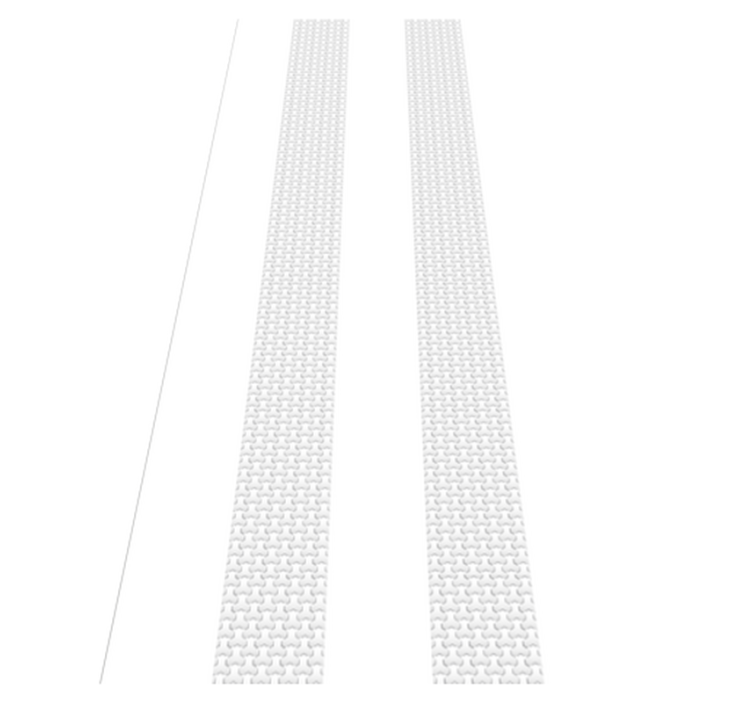 Vinylmatta sovrum 3d vita vertikala ränder - Tenstickers