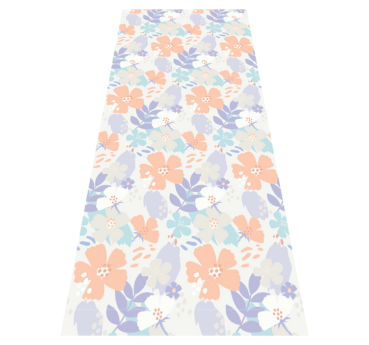 Vinylmatta sovrum nordic stil original blommor - Tenstickers