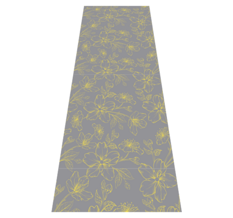 Vinylmatta sovrum pantone floral - Tenstickers