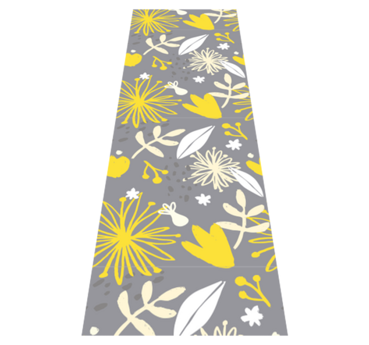 Vinylmatta sovrum pantone vintage blommor - Tenstickers