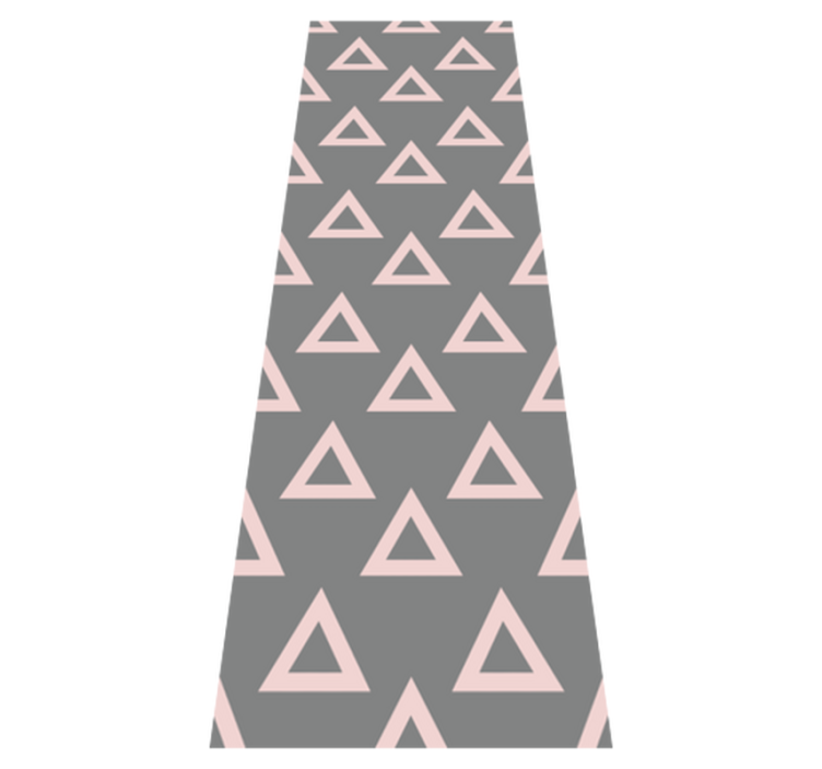 Vinylmatta sovrum rosa och grå trianglar - Tenstickers