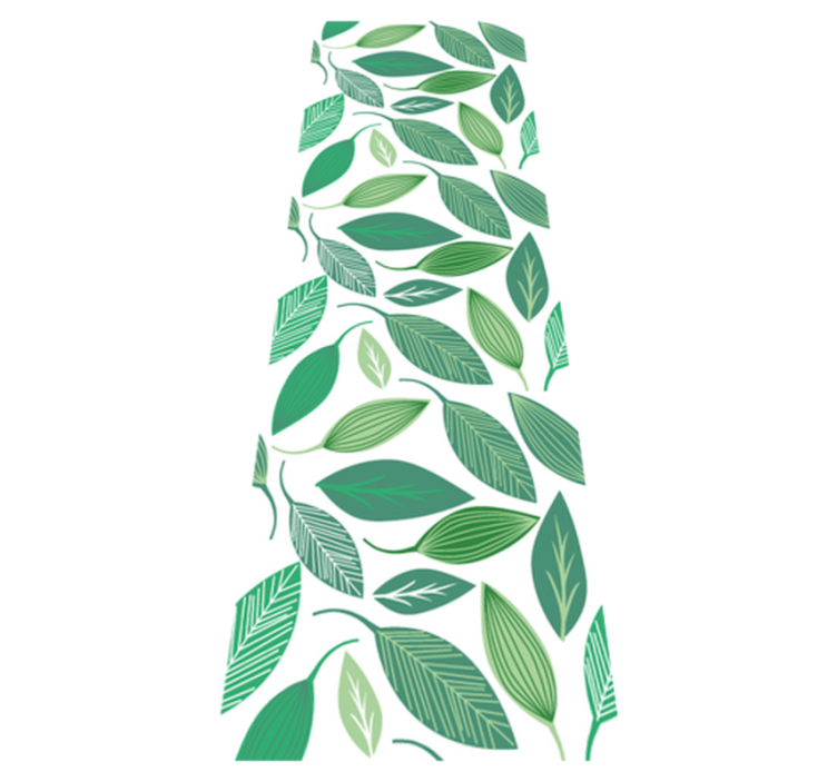 Vinylmatta sovrum gröna blad naturmönster - Tenstickers