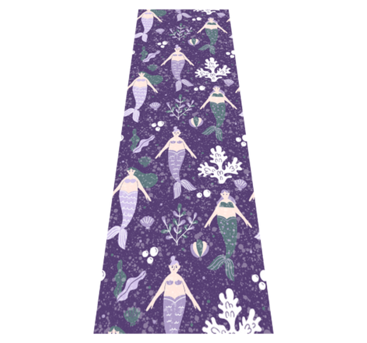 Mermaid splash vinylmatta sovrum - Tenstickers