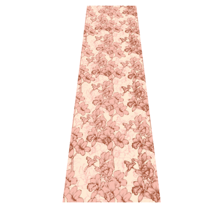 Vinylmatta sovrum vintage 3d blommor - Tenstickers