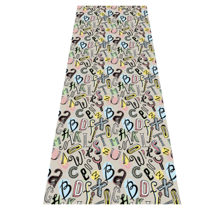 Vinylmatta sovrum nordisk alfabet - Tenstickers