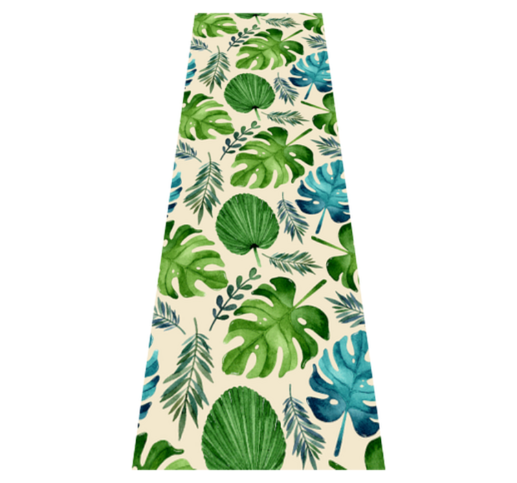 Vinylmatta sovrum tropisk grönt bladmönster - Tenstickers