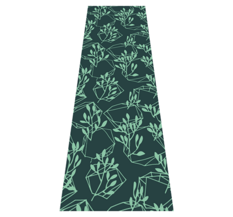 Gröna vintageväxter vinylmatta sovrum - Tenstickers