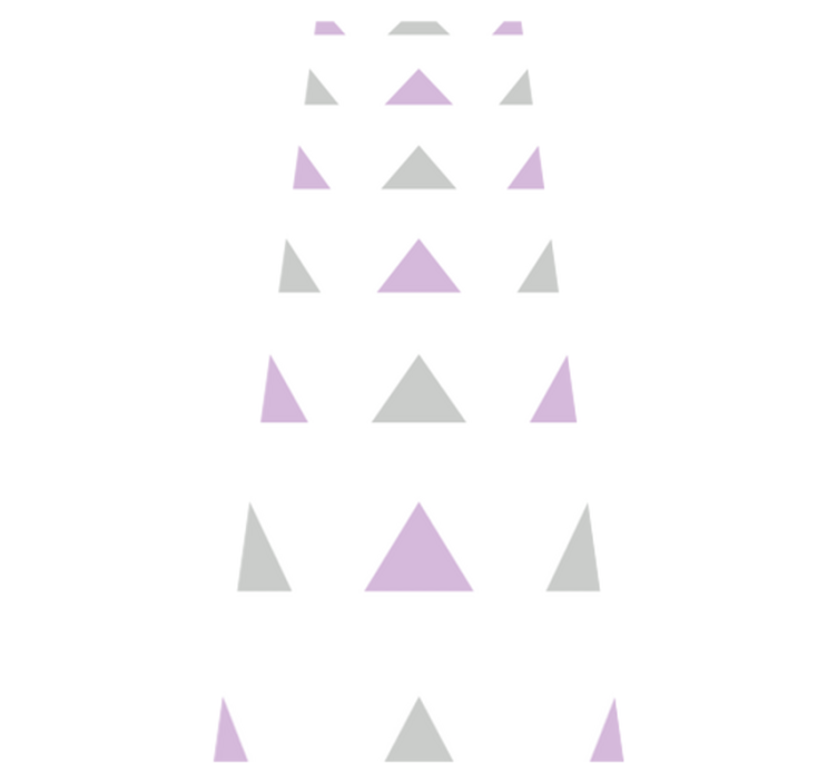 Vinylmatta sovrum grå och lila trianglar - Tenstickers