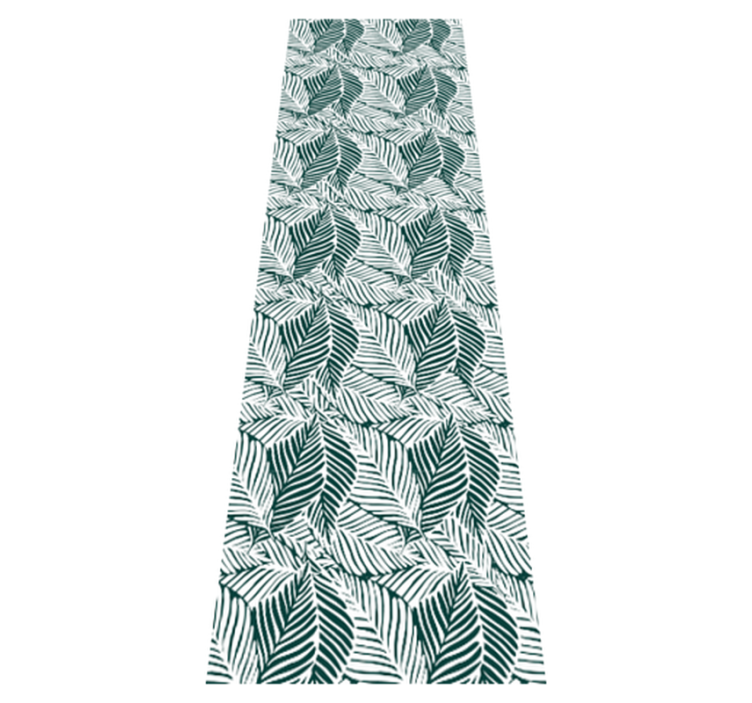 Vinylmatta sovrum gröna och vita trädblad - Tenstickers