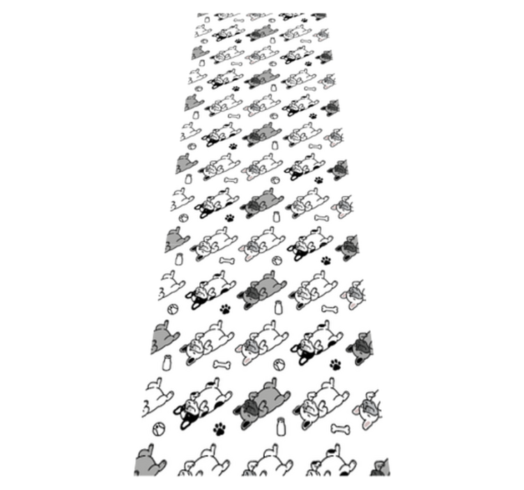 Vinylmatta sovrum mönster av svarta och grå hundar - Tenstickers