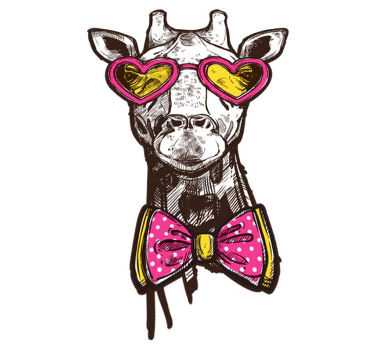 Original hipster giraff vinyl matta - Tenstickers