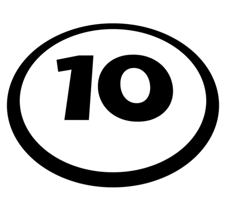 Racerbilnummer personlig vinylmatta - Tenstickers