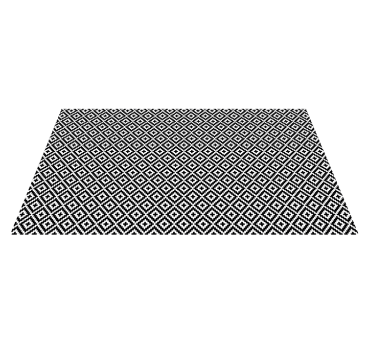 Tribal square geometrisk etnisk vinyl matta - Tenstickers