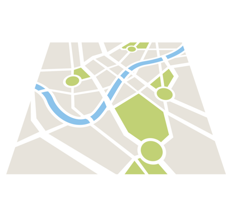 Fantastiska stadsvägar vinylmatta - Tenstickers