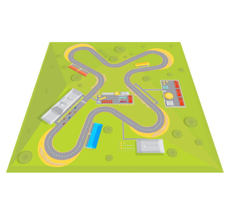 Fantastiska bilspårbarn vinylmattor - Tenstickers