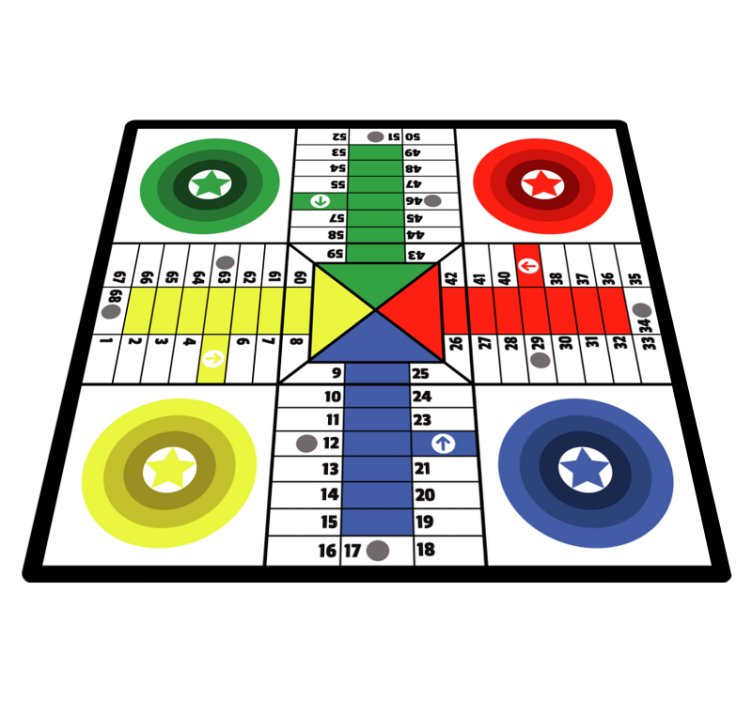 Fantastiskt parchis brädspel vinyl matta - Tenstickers