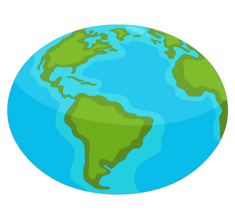 Illustrativ världskartavinylmatta - Tenstickers