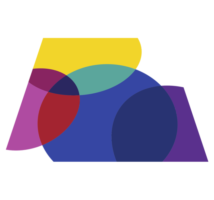 Geometriskt färgspel Vinylmatta geometrisk - Tenstickers