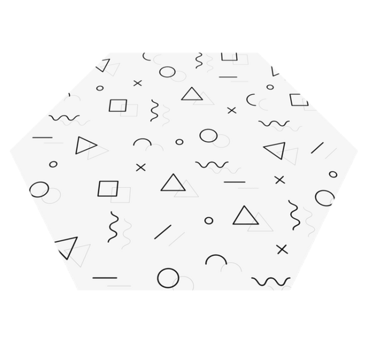 Memphis stil minimalistisk vinylmatta - Tenstickers