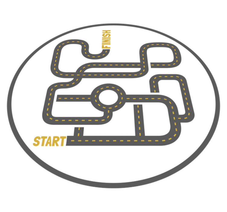 äventyr på vägbanan Vinylmatta spel - Tenstickers