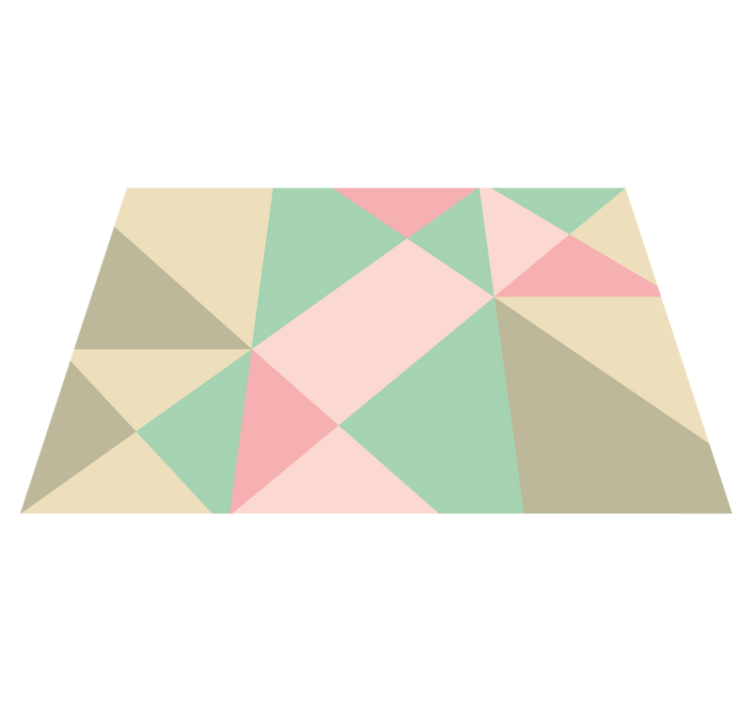 Underbara mjuka färger geometriska vinylmattor - Tenstickers