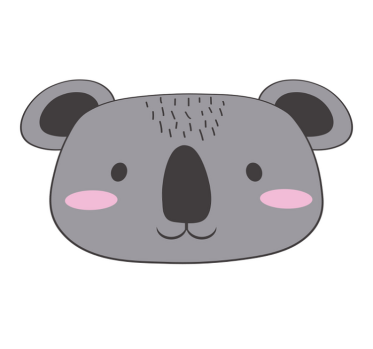 Koala ansikte djur vinyl matta - Tenstickers
