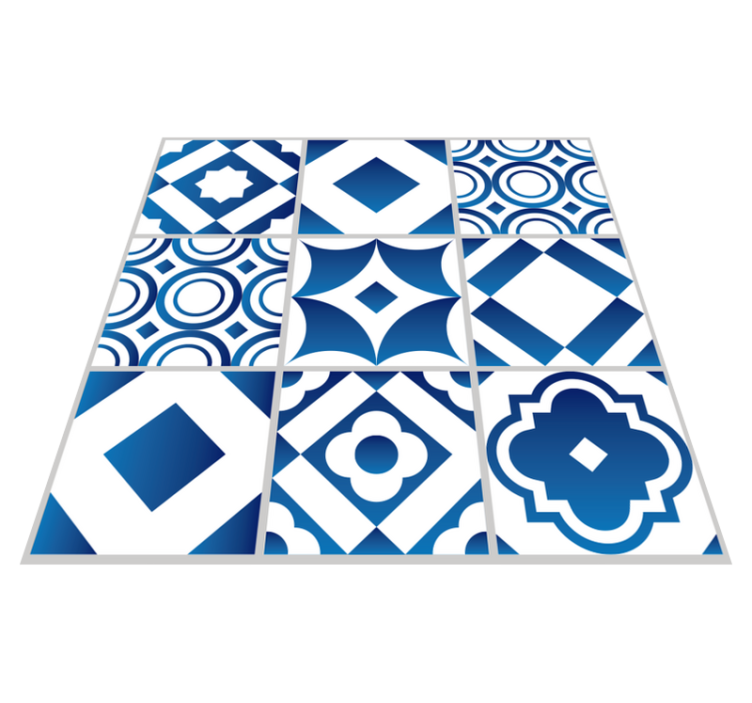 Eleganta kakel mattor i vinyl - Tenstickers