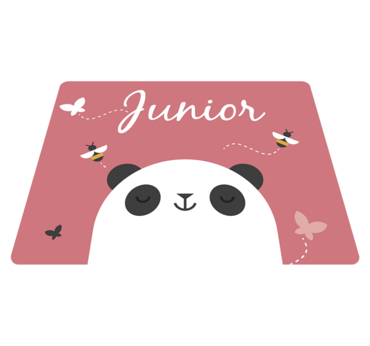 Personlig panda barn vinyl matta - Tenstickers