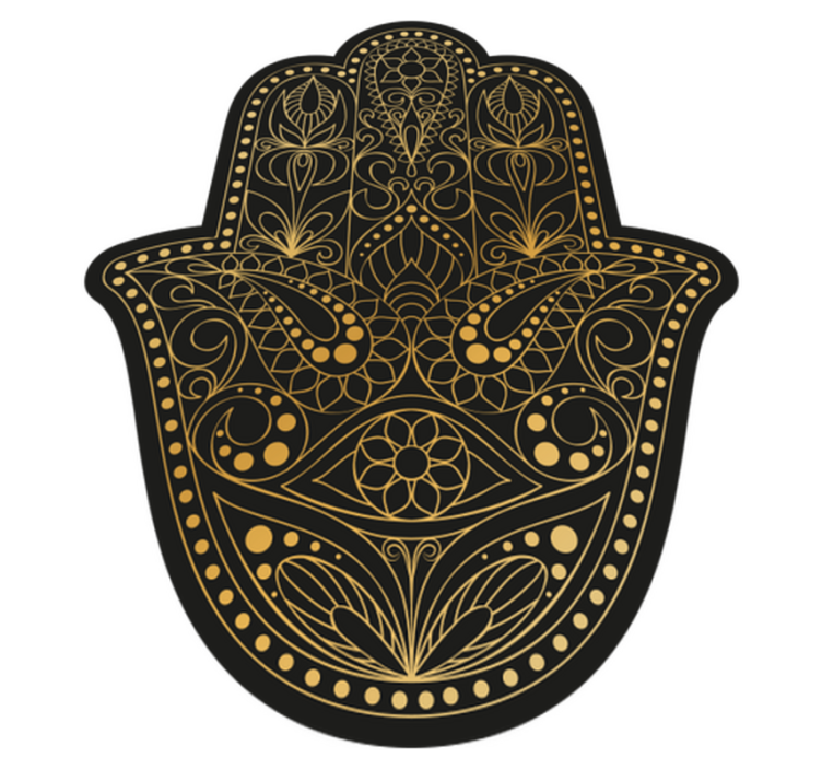 Fatma hand mandala vinyl matta - Tenstickers
