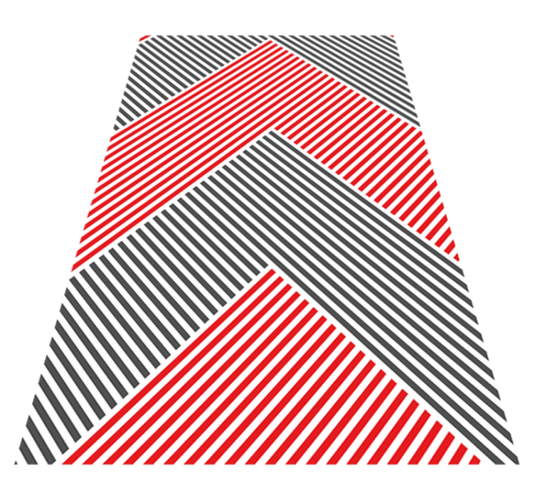 Modern matta med färgade linjer modern vinylmatta - Tenstickers