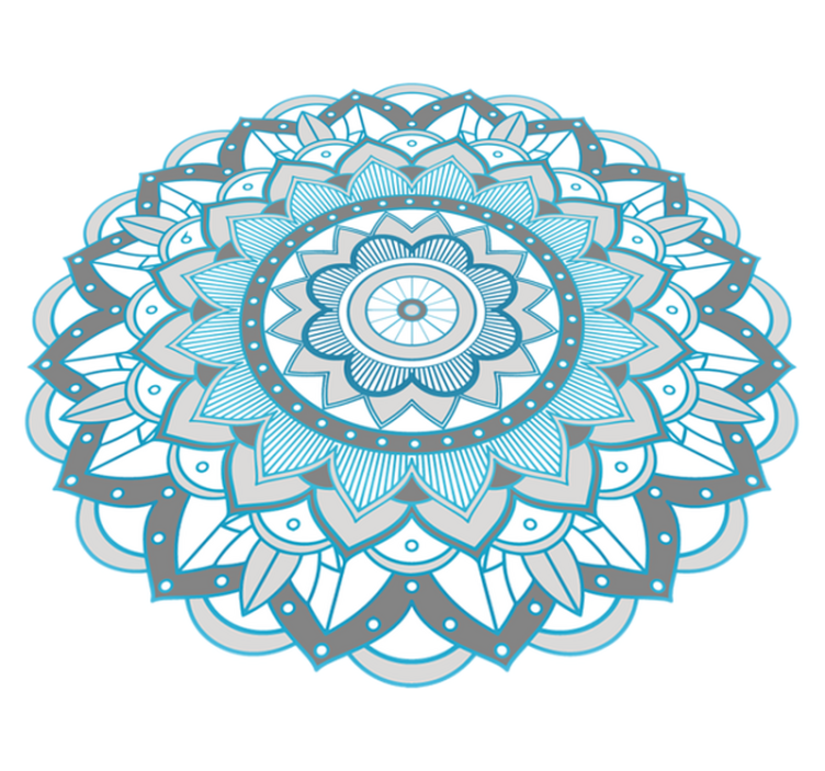 Rundmatta mandala vinylmatta - Tenstickers