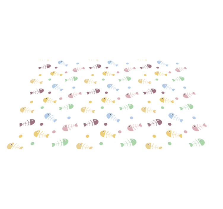 Färgglad fisk illustration Vinylmatta Barn - Tenstickers