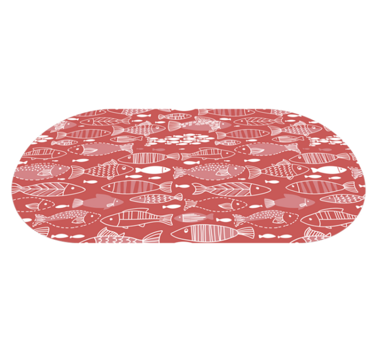 Fiskmönstrad dekor Vinylmatta djur - Tenstickers