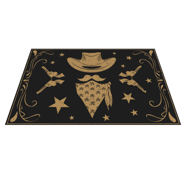 Cowboy-tema Vinylmatta Barn - Tenstickers