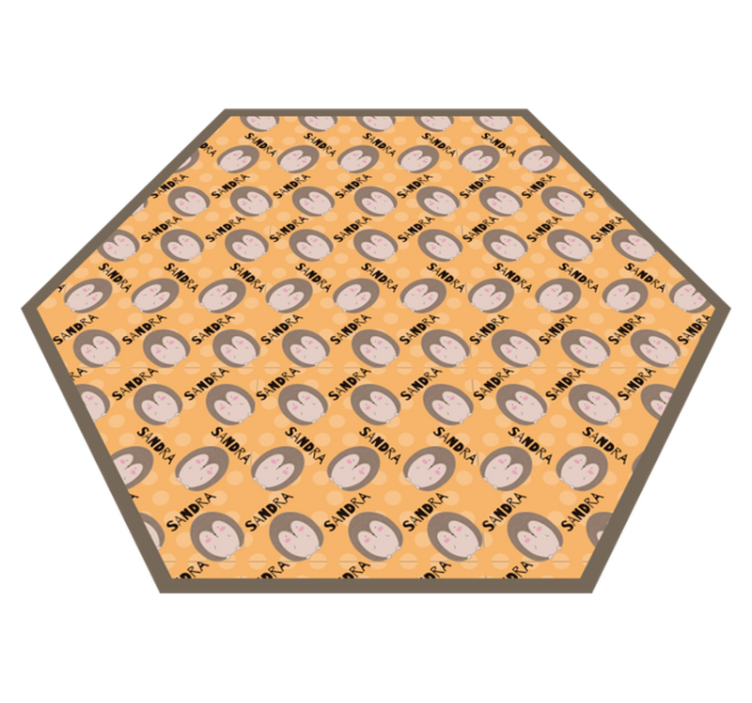 Personliga hjärtan Vinylmatta namn - Tenstickers