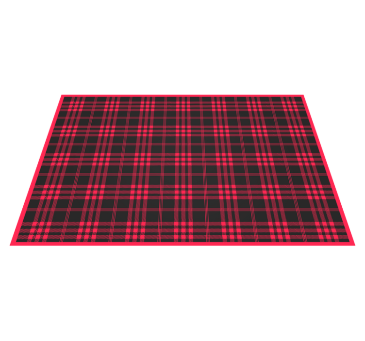 Jul tartan mönster ränder vinyl matta - Tenstickers