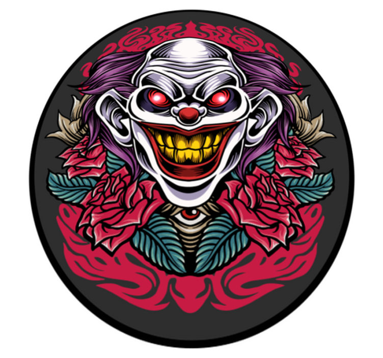 Clown art halloween vinylmatta - Tenstickers