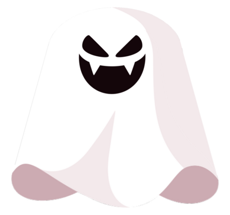 Spooky ghost vinyl matta design - Tenstickers