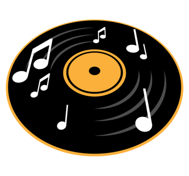 Musiknoter tonåring vinyl matta - Tenstickers