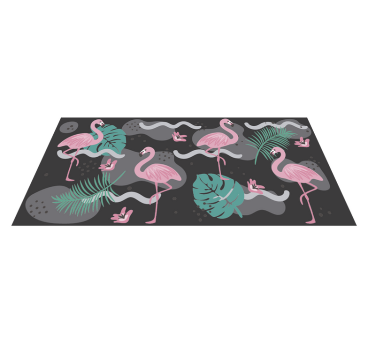 Tropisk flamingo mönster Vinylmatta djur - Tenstickers