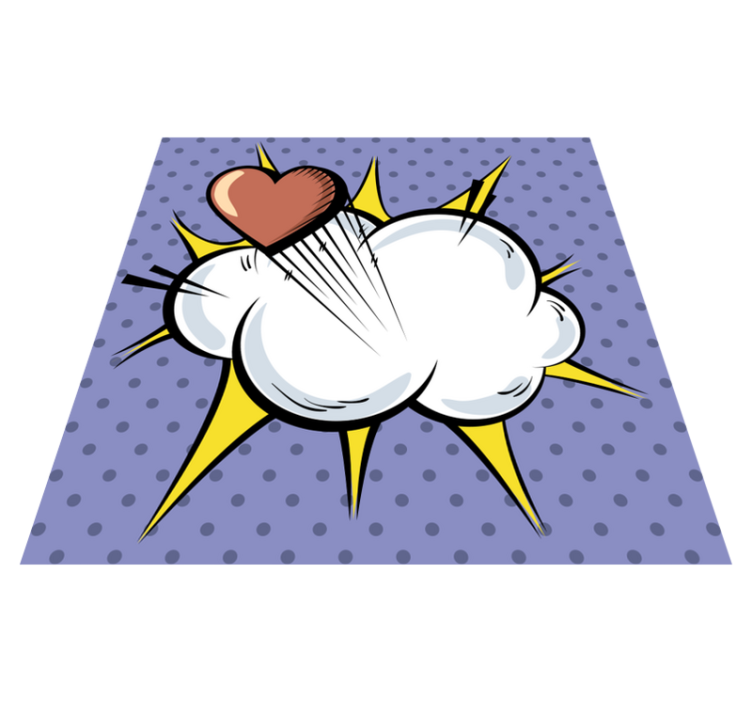 Popkonst komisk vintage matta - Tenstickers