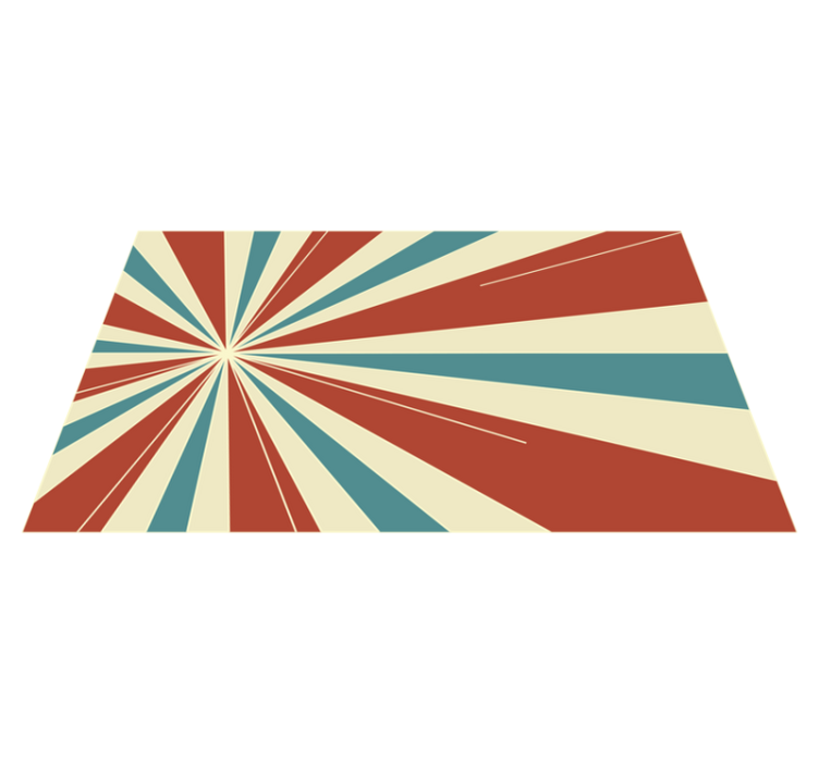 Retro linjer explosion vintage matta - Tenstickers